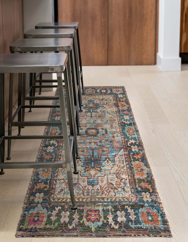 Desert Weave Jute Collection Area Rug - Atacama Runner Multi lifestyle 28