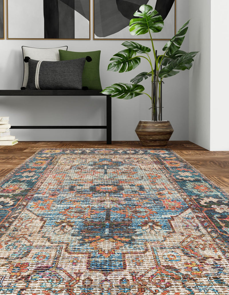 Desert Weave Jute Collection Area Rug - Atacama Runner Multi lifestyle 32