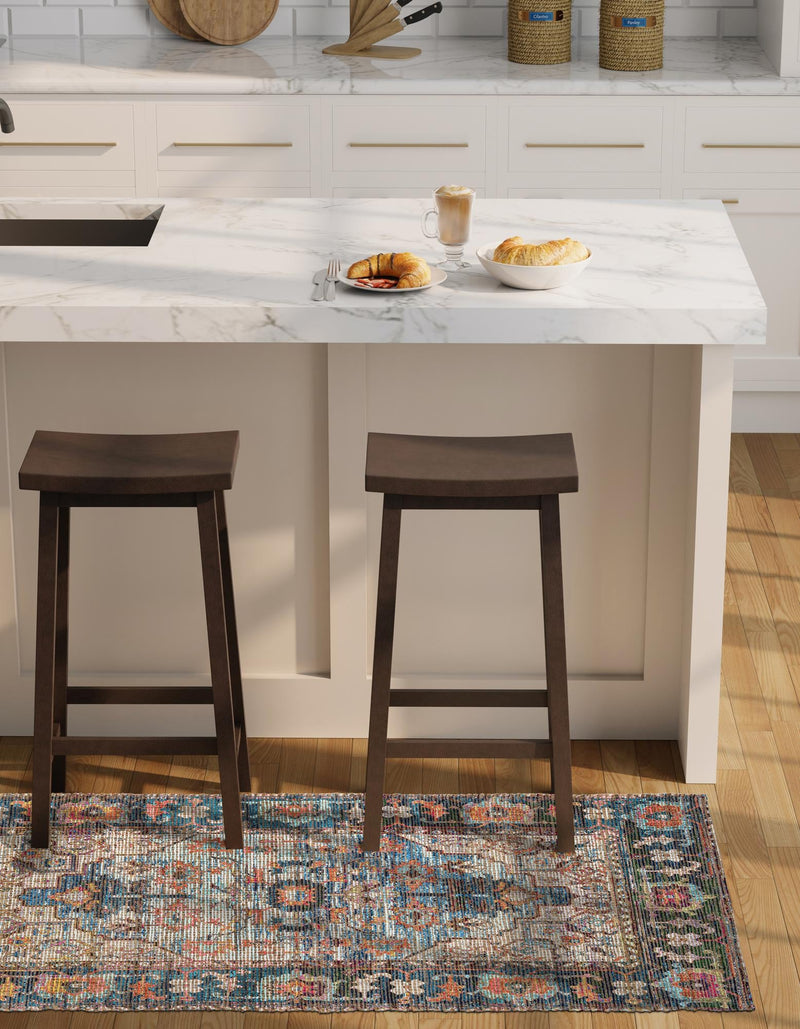 Desert Weave Jute Collection Area Rug - Atacama Runner Multi lifestyle 36