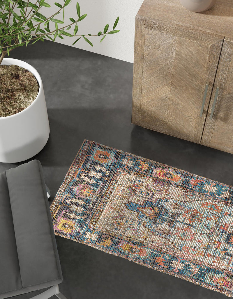 Desert Weave Jute Collection Area Rug - Atacama Runner Multi lifestyle 38