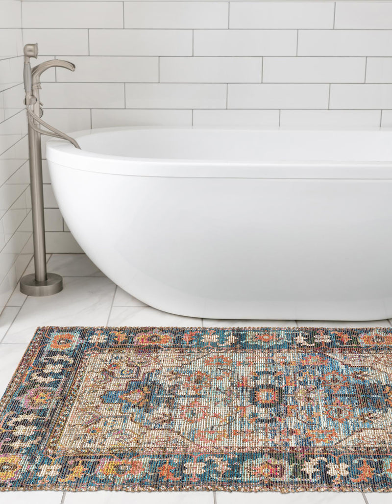 Desert Weave Jute Collection Area Rug - Atacama Runner Multi lifestyle 42