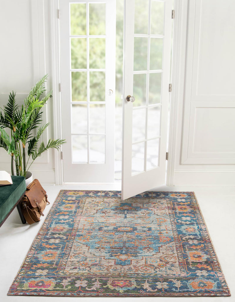 Desert Weave Jute Collection Area Rug - Atacama Square Multi lifestyle 27
