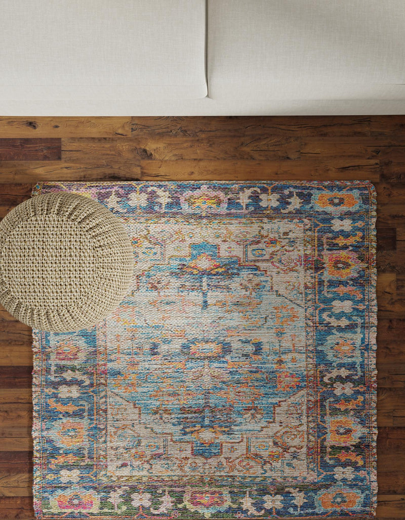 Desert Weave Jute Collection Area Rug - Atacama Square Multi lifestyle 66