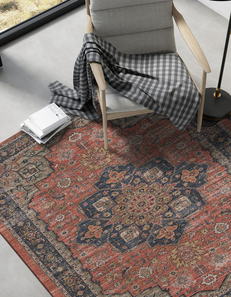 Desert Weave Jute Collection Area Rug - Negev Rectangle Antique Red lifestyle 5