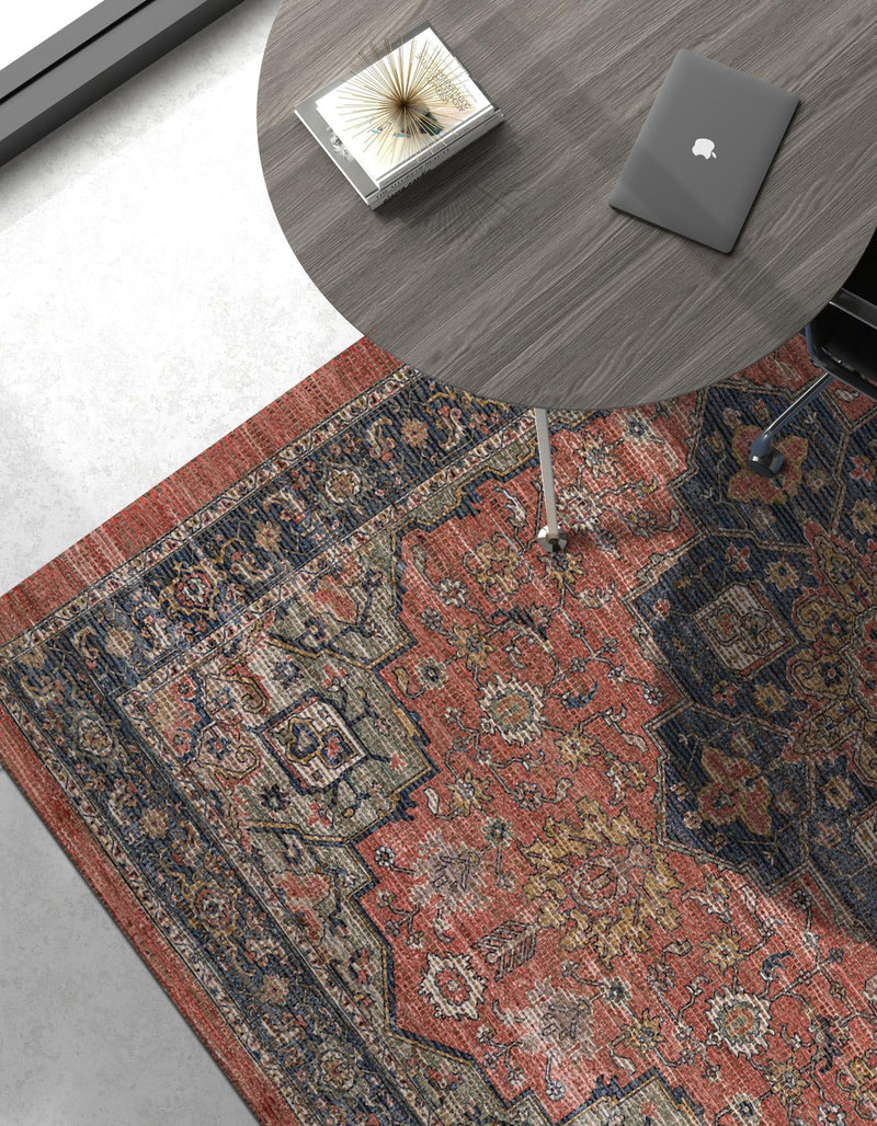 Desert Weave Jute Collection Area Rug - Negev Rectangle Antique Red lifestyle 11