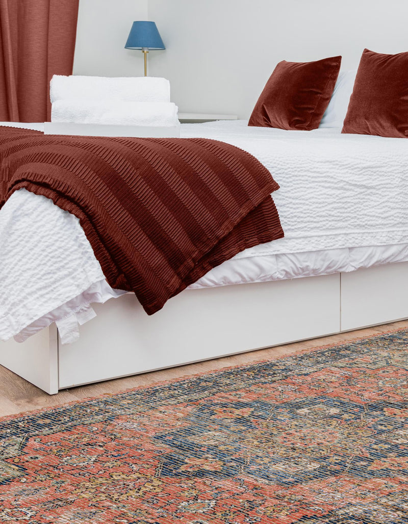 Desert Weave Jute Collection Area Rug - Negev Runner Antique Red lifestyle 30