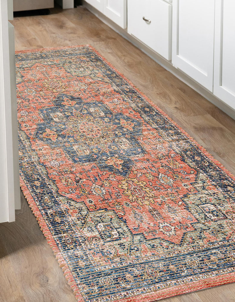 Desert Weave Jute Collection Area Rug - Negev Runner Antique Red lifestyle 36