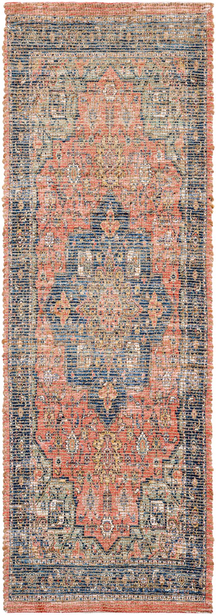 Desert Weave Jute Collection Area Rug - Negev Runner Antique Red lifestyle 24