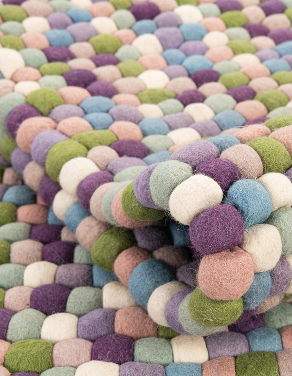 Wool Sphere Alley Collection Area Rug - Sphereville (Pink and Purple) Rectangle Pink and Purple lifestyle 3