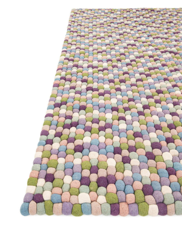 Wool Sphere Alley Collection Area Rug - Sphereville (Pink and Purple) Rectangle Pink and Purple lifestyle 4