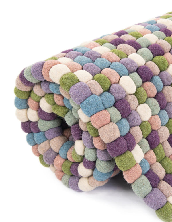 Wool Sphere Alley Collection Area Rug - Sphereville (Pink and Purple) Rectangle Pink and Purple lifestyle 9