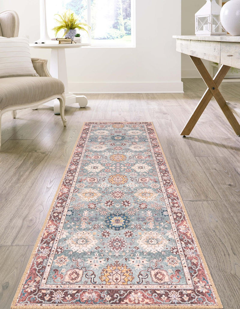 Heritage Elegance Collection Area Rug - Himeji Runner Green lifestyle 63