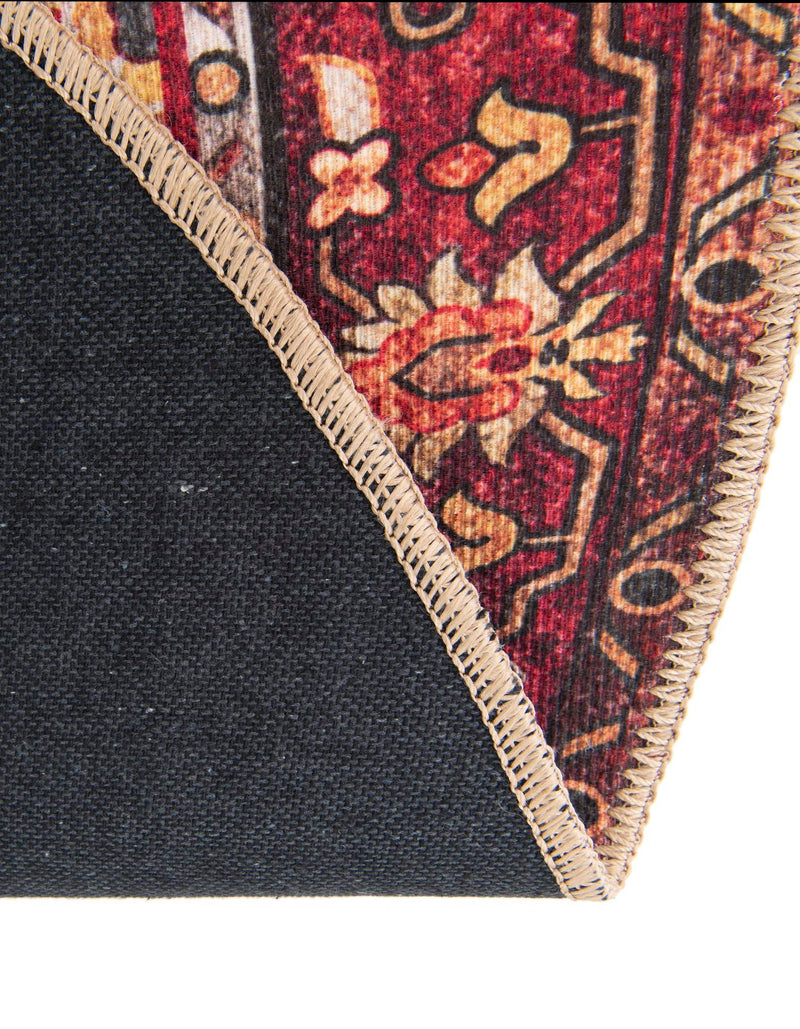 Heritage Elegance Collection Area Rug - Himeji Round Black lifestyle 127