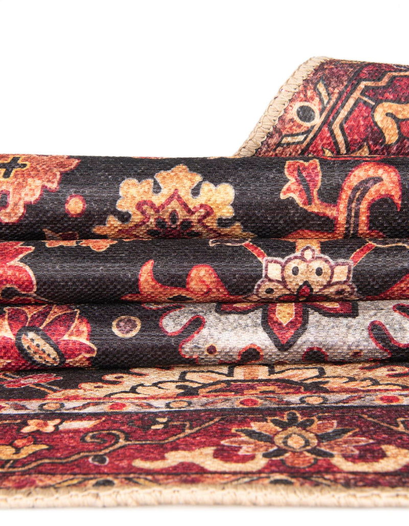 Heritage Elegance Collection Area Rug - Himeji Rectangle Black lifestyle 41