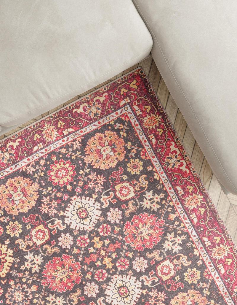 Heritage Elegance Collection Area Rug - Himeji Square Black lifestyle 71