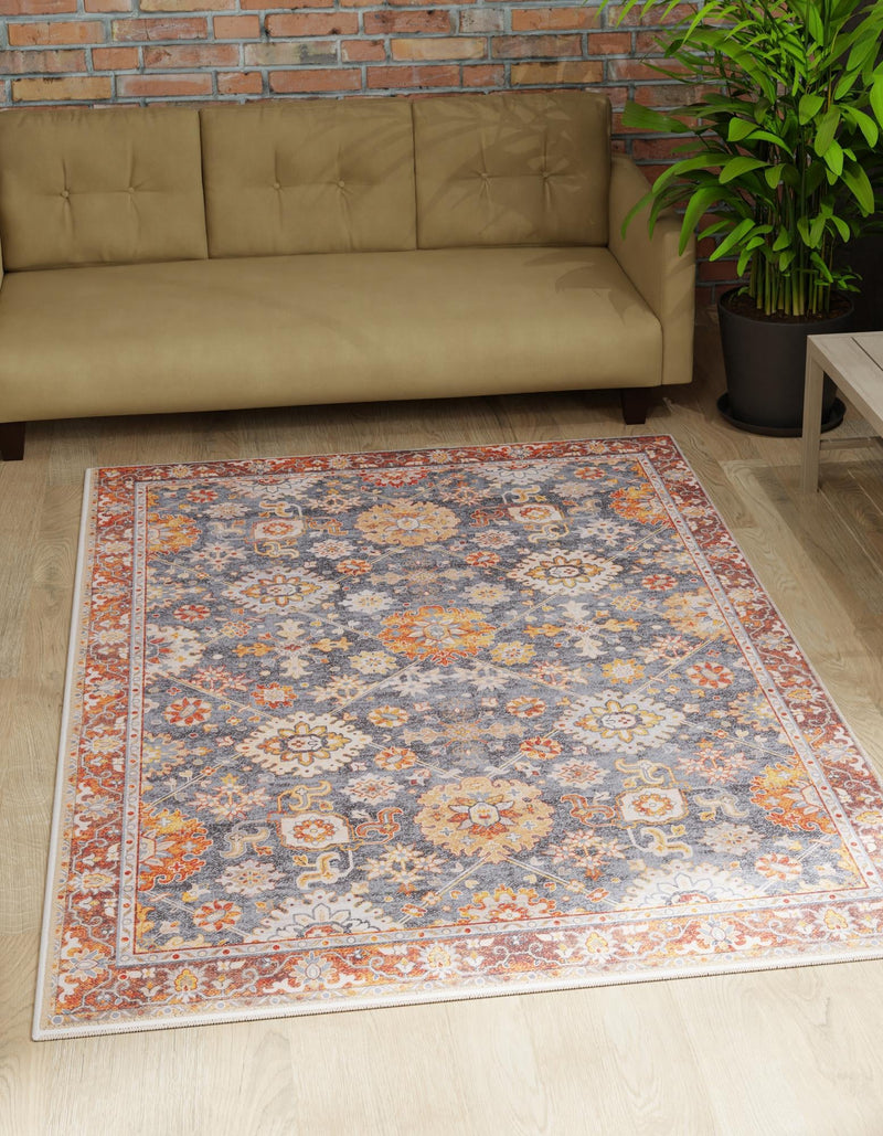 Heritage Elegance Collection Area Rug - Himeji Rectangle Navy Blue lifestyle 6