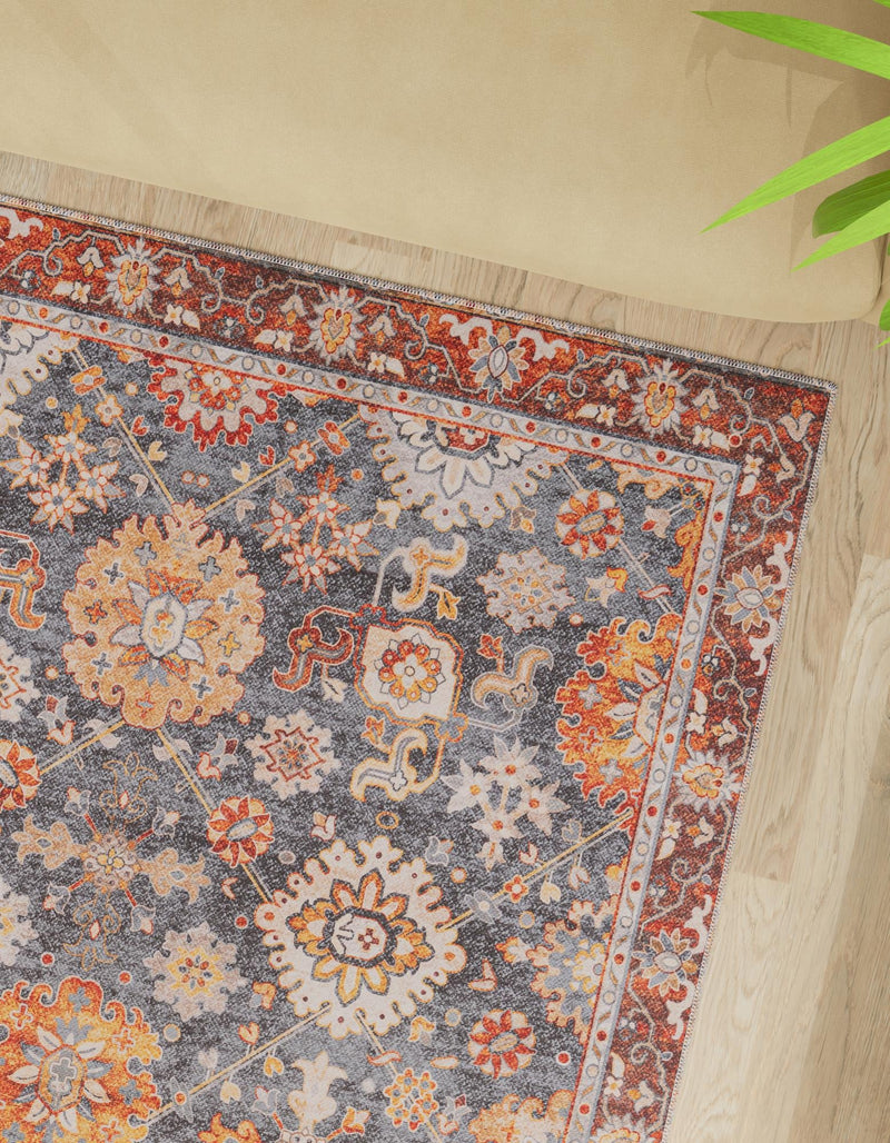 Heritage Elegance Collection Area Rug - Himeji Rectangle Navy Blue lifestyle 12