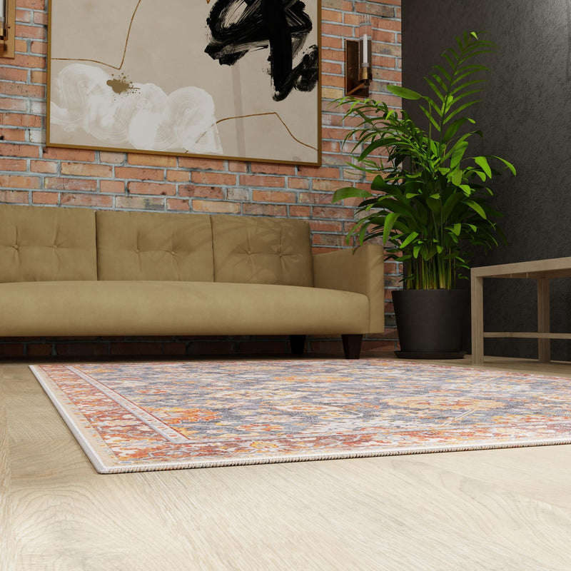 Heritage Elegance Collection Area Rug - Himeji Rectangle Navy Blue lifestyle 48