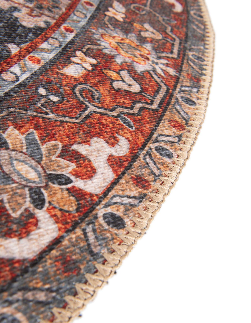 Heritage Elegance Collection Area Rug - Himeji Round Navy Blue lifestyle 119
