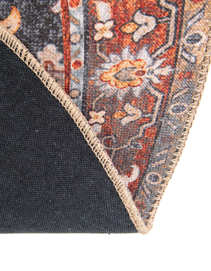 Heritage Elegance Collection Area Rug - Himeji Round Navy Blue lifestyle 128