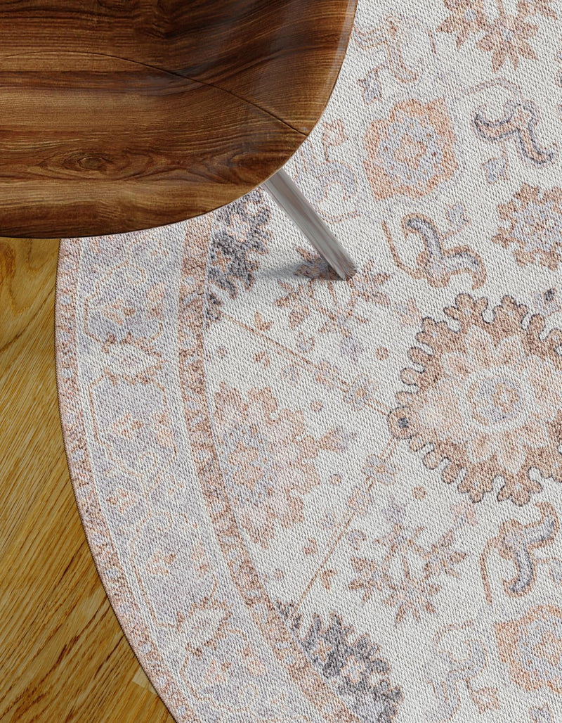 Heritage Elegance Collection Area Rug - Himeji Round Ivory lifestyle 108