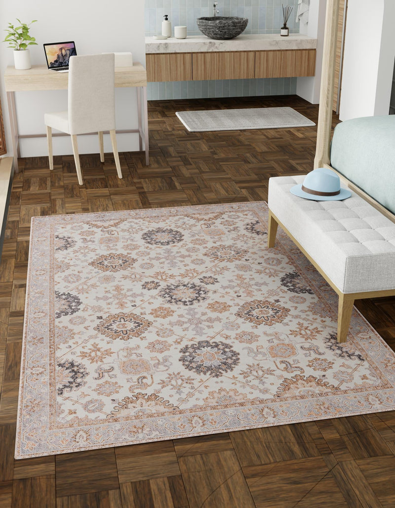 Heritage Elegance Collection Area Rug - Himeji Rectangle Ivory lifestyle 8