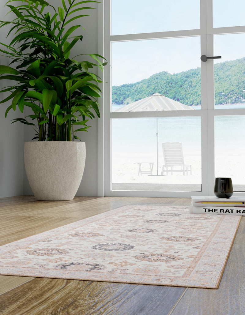 Heritage Elegance Collection Area Rug - Himeji Runner Ivory lifestyle 96
