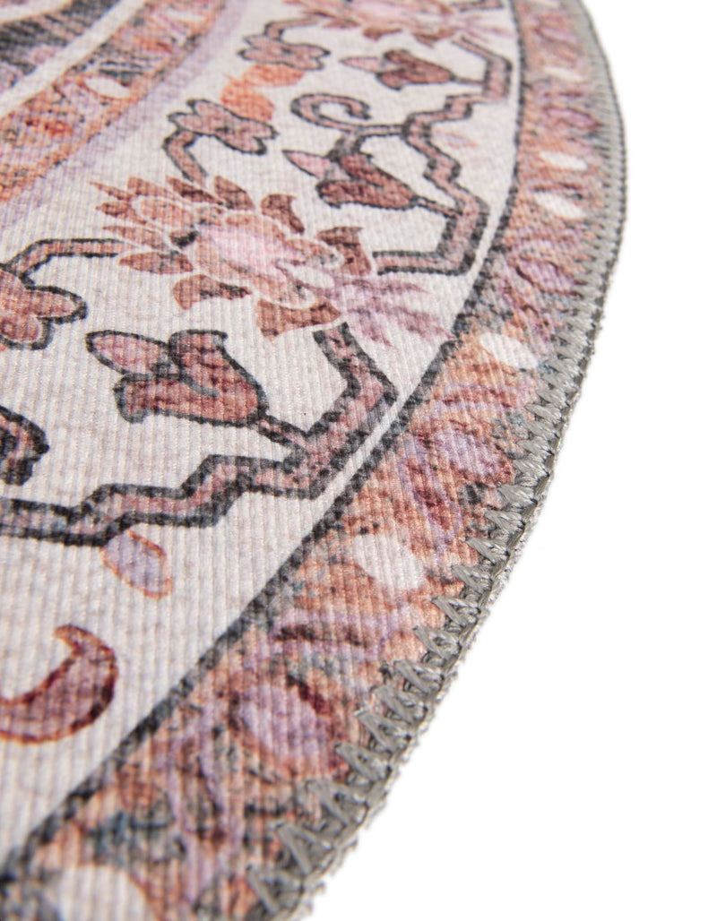 Heritage Elegance Collection Area Rug - Himeji Round Gray lifestyle 83