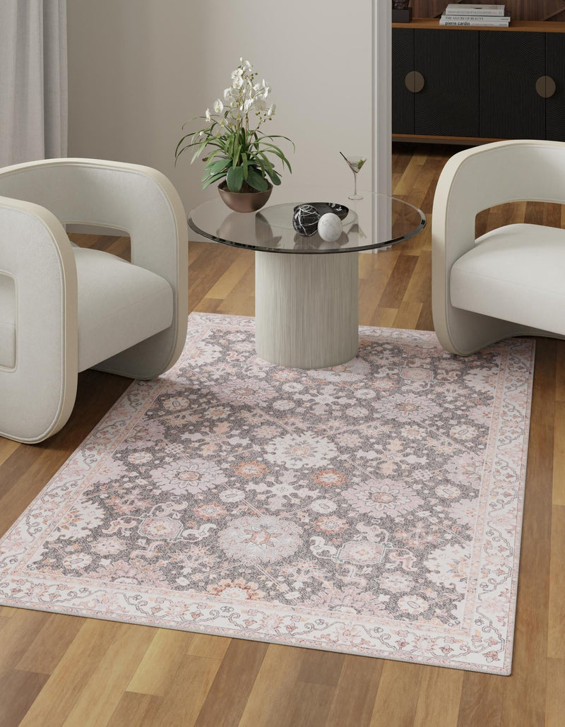 Heritage Elegance Collection Area Rug - Himeji Rectangle Gray lifestyle 4