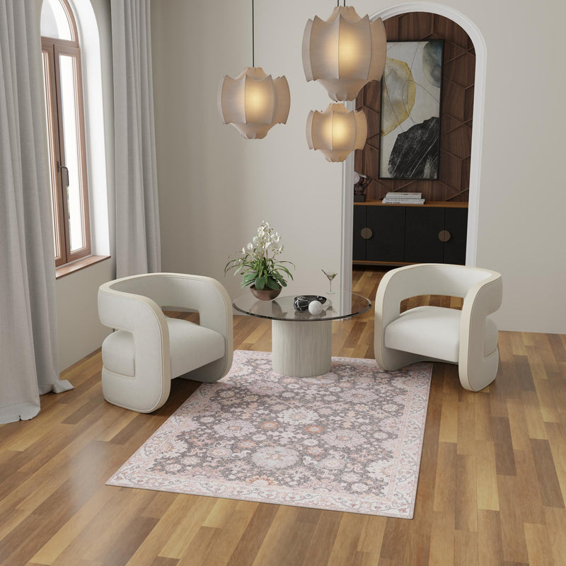 Heritage Elegance Collection Area Rug - Himeji Rectangle Gray lifestyle 43