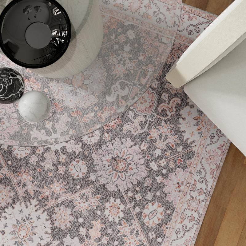 Heritage Elegance Collection Area Rug - Himeji Rectangle Gray lifestyle 49