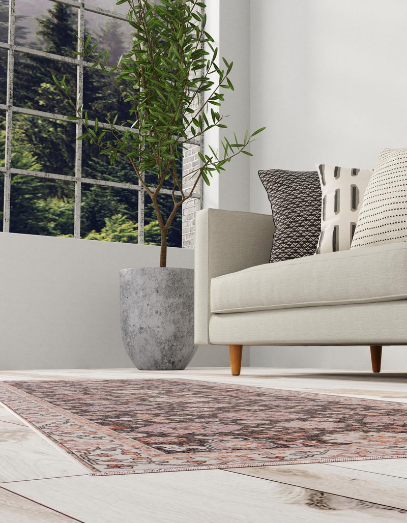Heritage Elegance Collection Area Rug - Himeji Runner Gray lifestyle 65