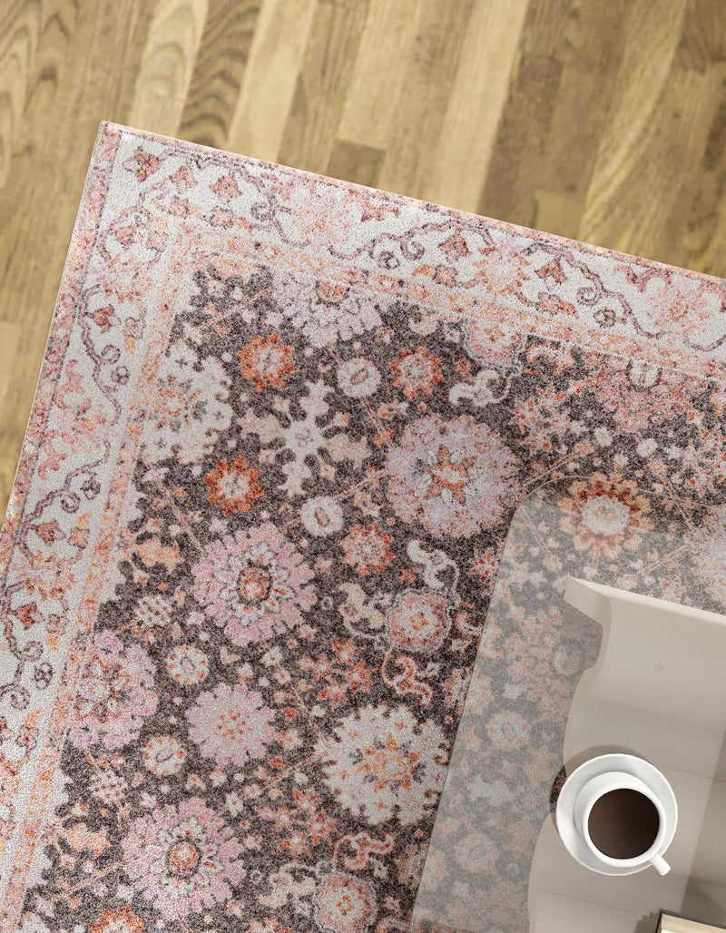 Heritage Elegance Collection Area Rug - Himeji Square Gray lifestyle 110