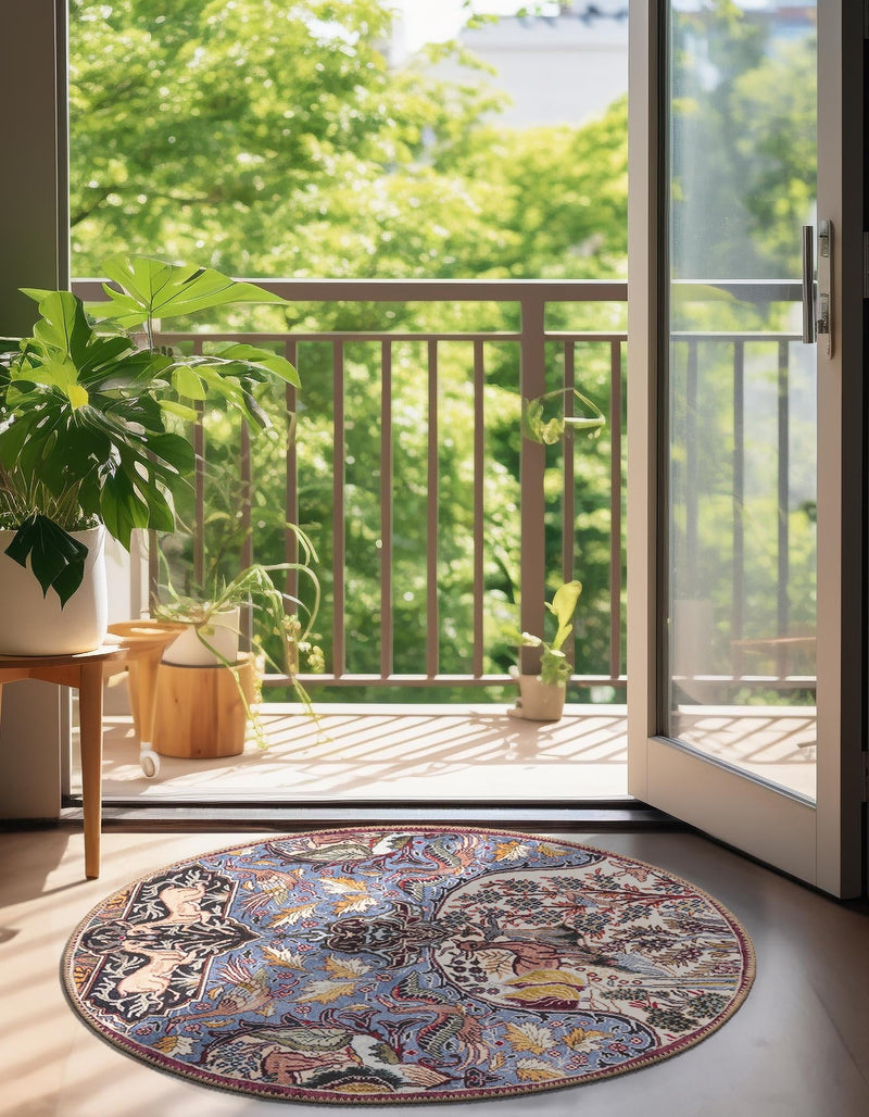 Heritage Elegance Collection Area Rug - Louvre Oval Multi lifestyle 24