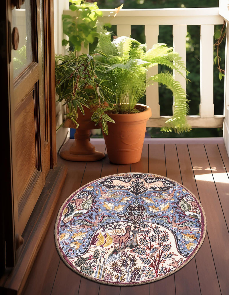 Heritage Elegance Collection Area Rug - Louvre Oval Multi lifestyle 35