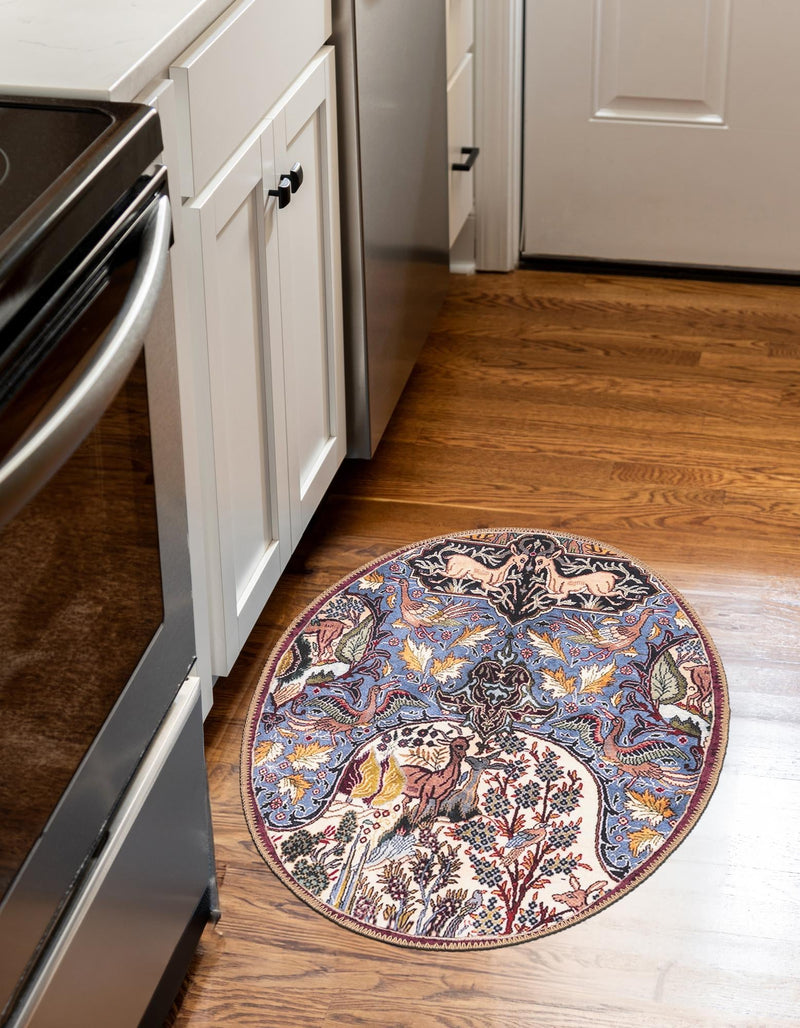 Heritage Elegance Collection Area Rug - Louvre Oval Multi lifestyle 36
