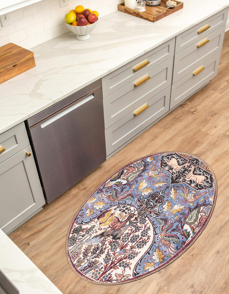 Heritage Elegance Collection Area Rug - Louvre Oval Multi lifestyle 39