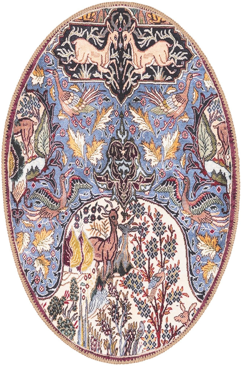 Heritage Elegance Collection Area Rug - Louvre Oval Multi lifestyle 20