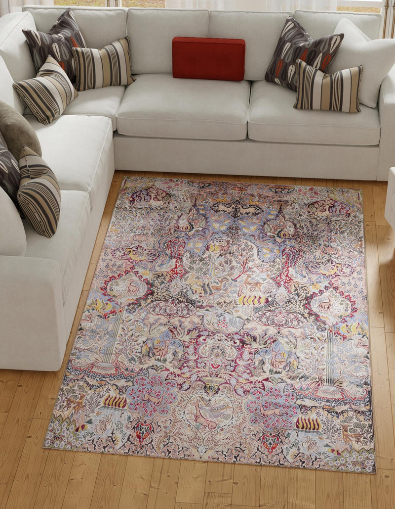 Heritage Elegance Collection Area Rug - Louvre Rectangle Multi lifestyle 2