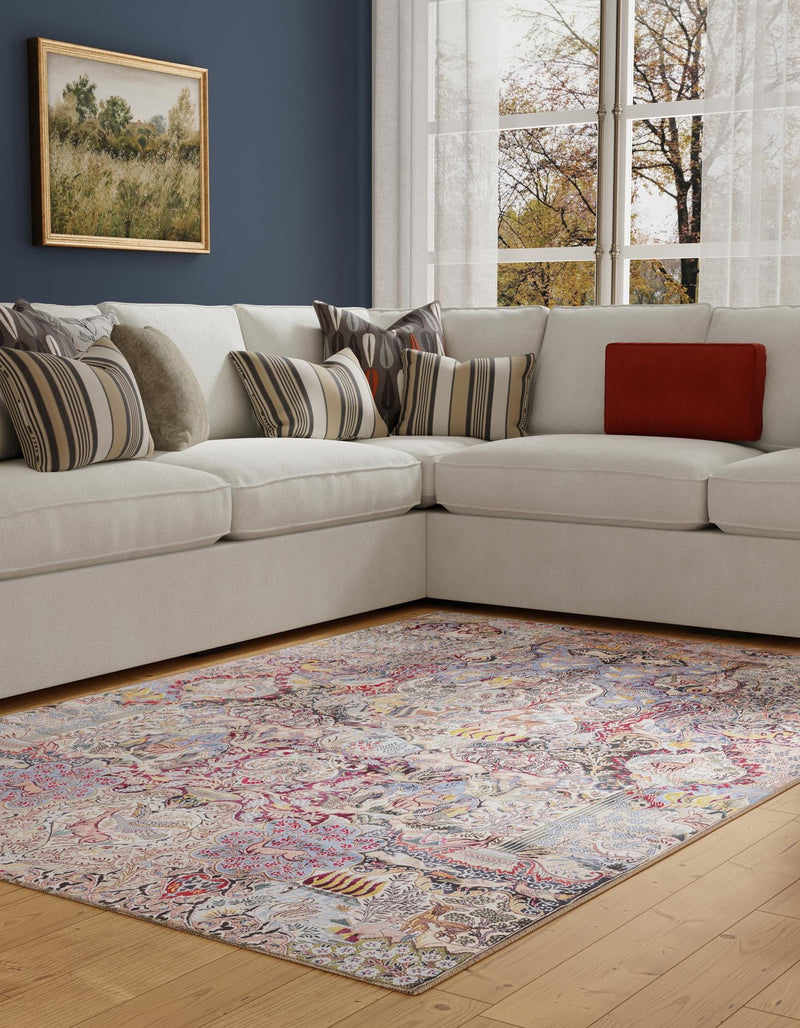 Heritage Elegance Collection Area Rug - Louvre Rectangle Multi lifestyle 3