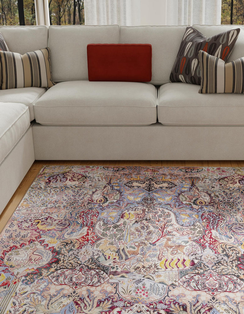 Heritage Elegance Collection Area Rug - Louvre Rectangle Multi lifestyle 4