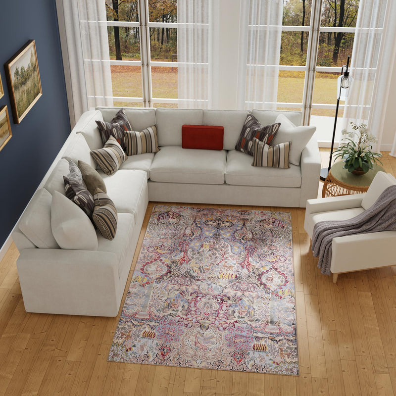 Heritage Elegance Collection Area Rug - Louvre Rectangle Multi lifestyle 15