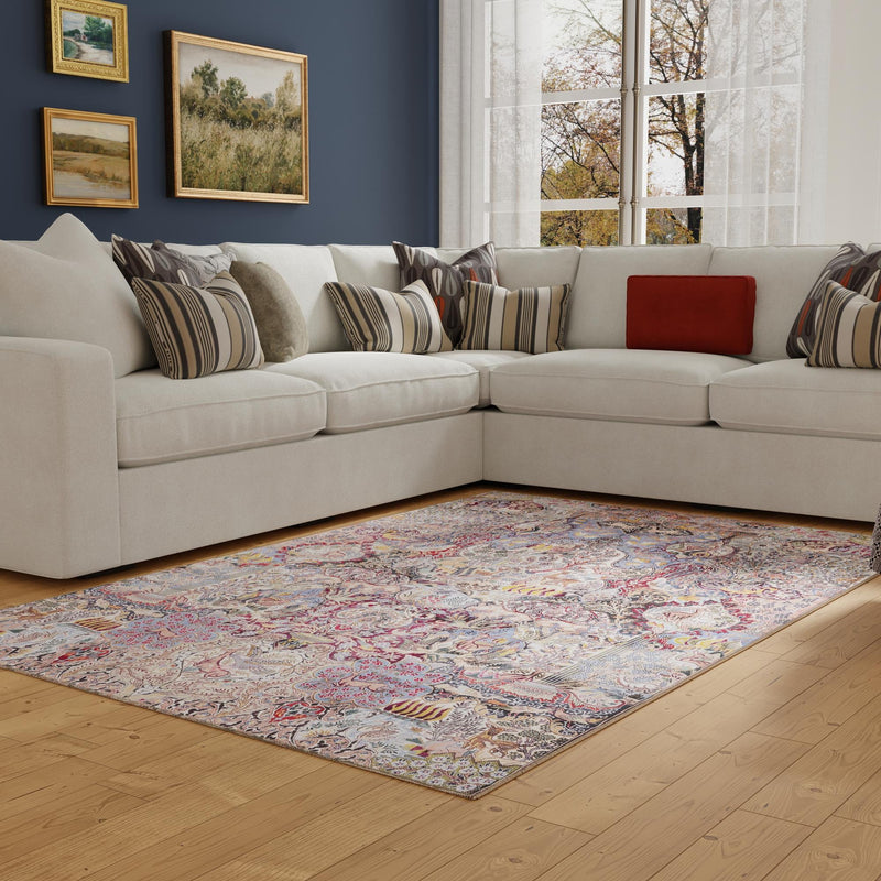 Heritage Elegance Collection Area Rug - Louvre Rectangle Multi lifestyle 16