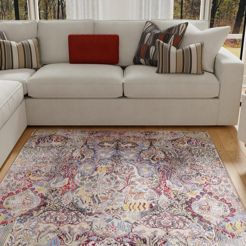 Heritage Elegance Collection Area Rug - Louvre Rectangle Multi lifestyle 17