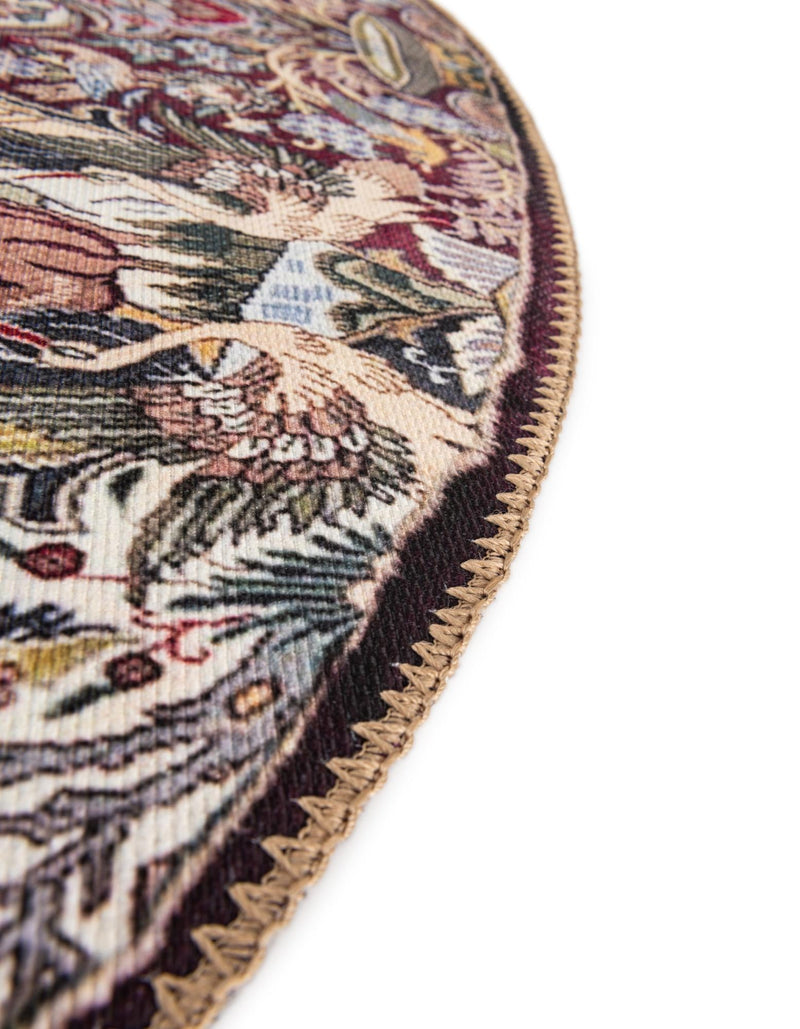 Heritage Elegance Collection Area Rug - Louvre Round Multi lifestyle 50