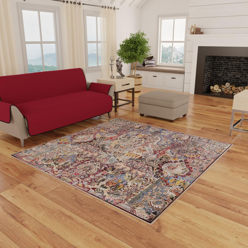 Heritage Elegance Collection Area Rug - Louvre Square Multi lifestyle 86