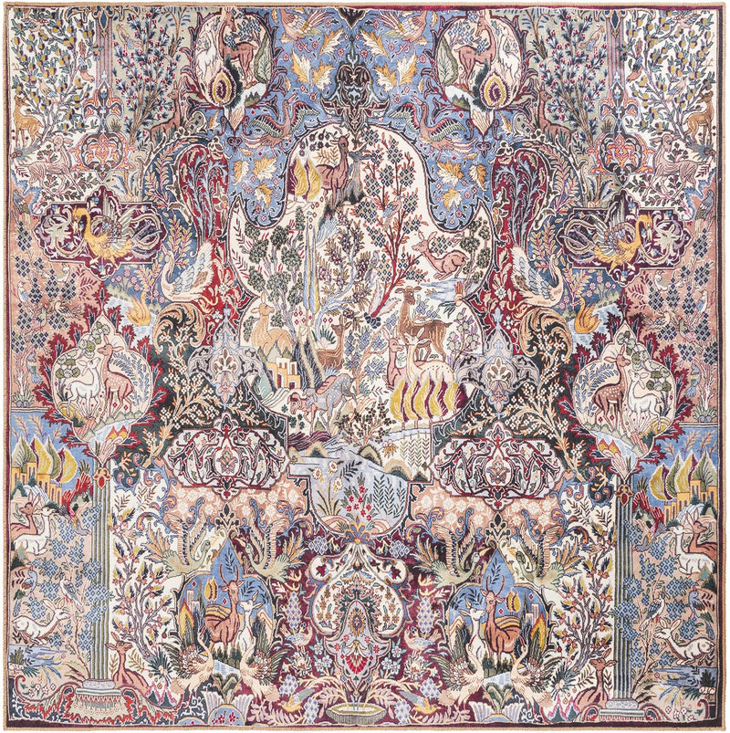 Heritage Elegance Collection Area Rug - Louvre Square Multi lifestyle 21