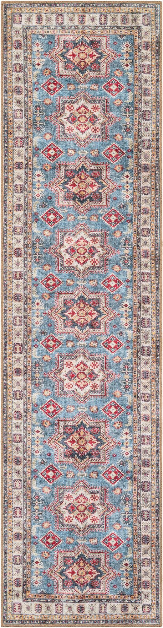 Heritage Elegance Collection Area Rug - Neuschwanstein Runner Light Blue lifestyle 76