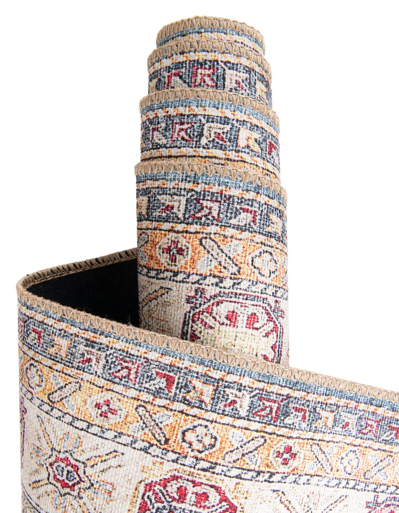 Heritage Elegance Collection Area Rug - Neuschwanstein Rectangle Light Blue lifestyle 44