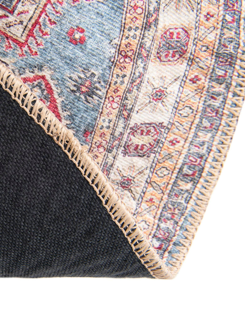 Heritage Elegance Collection Area Rug - Neuschwanstein Round Light Blue lifestyle 121